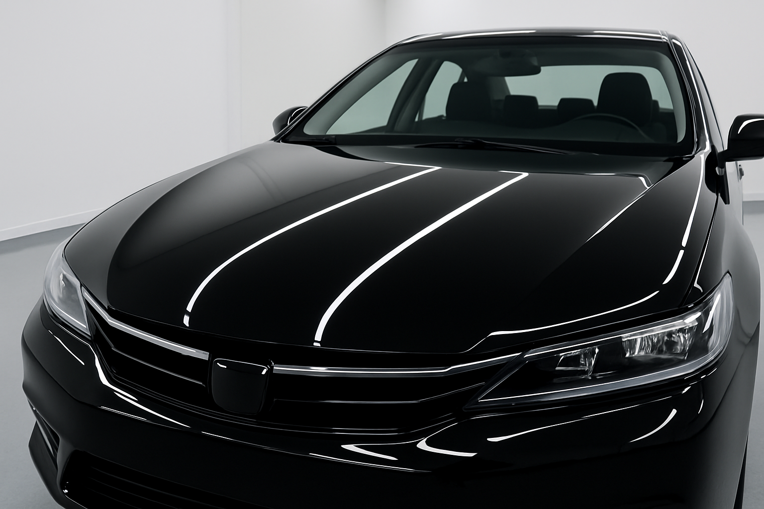 After: The same black bonnet from the identical angle